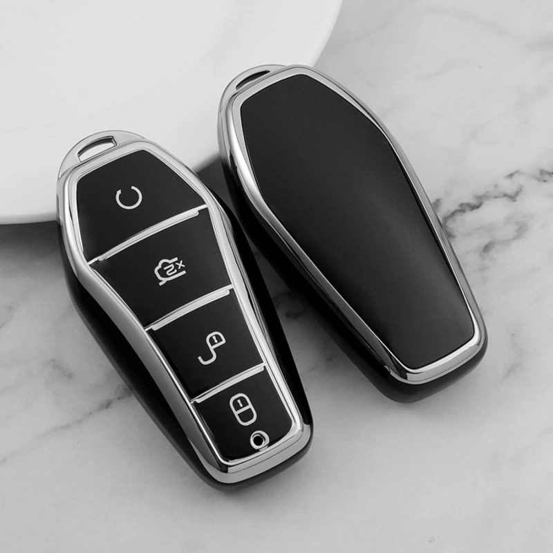 Funda Protectora TPU Negra para Llave de Autos BYD