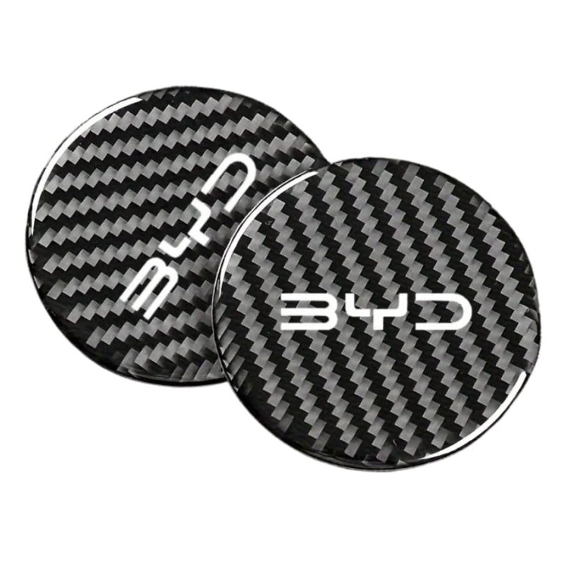 Portavasos de Fibra de Carbono para Autos BYD x2 Unidades