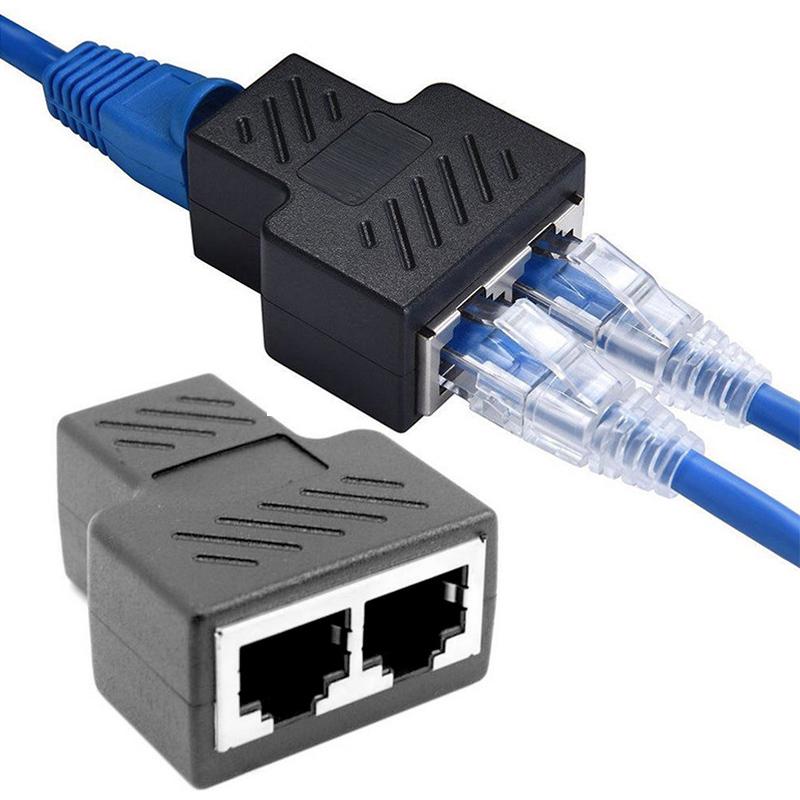 Adaptador Splitter RJ45 Ethernet 1 a 2 Expansor