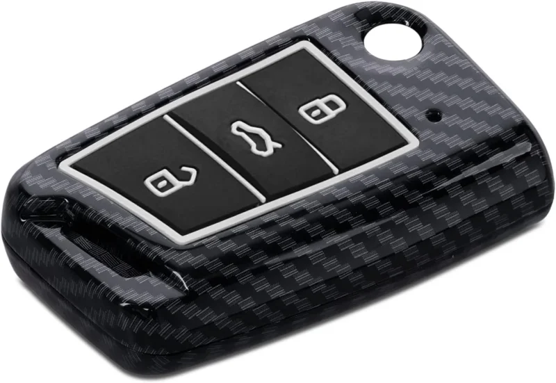 Funda Protectora de Fibra de Carbono para Llave Vehículos Volkswagen