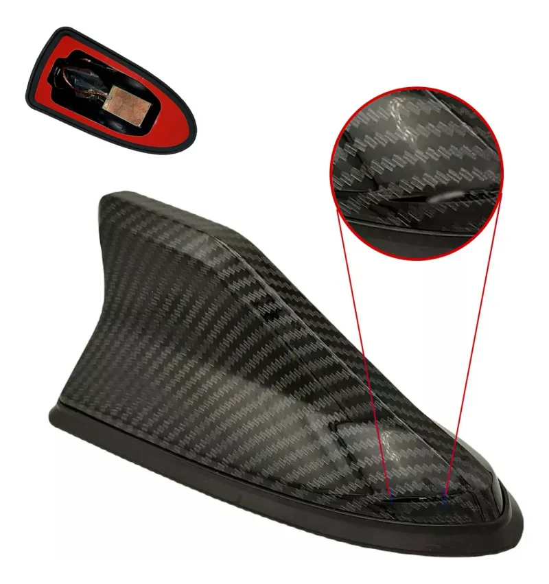 Antena Aleta de Tiburón de Fibra de Carbono para Vehículos Universal