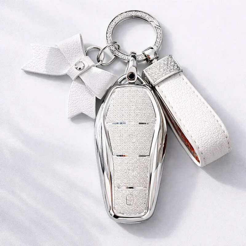 Funda Protectora de TPU para Llave de Vehículos BYD con Llavero