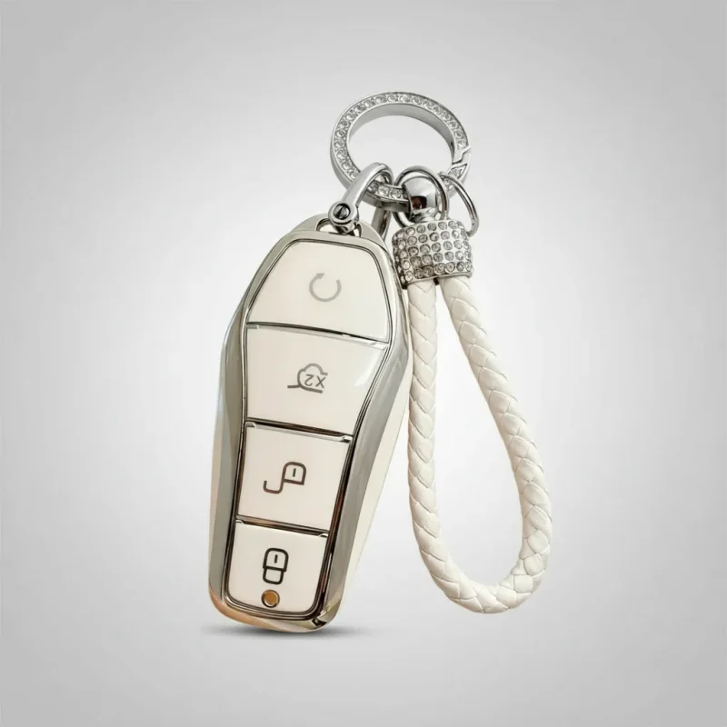 Funda Protectora de TPU para Llave de Autos BYD con Llavero
