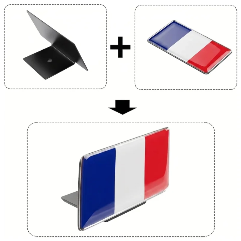Insignia Emblema Bandera de Francia para Autos