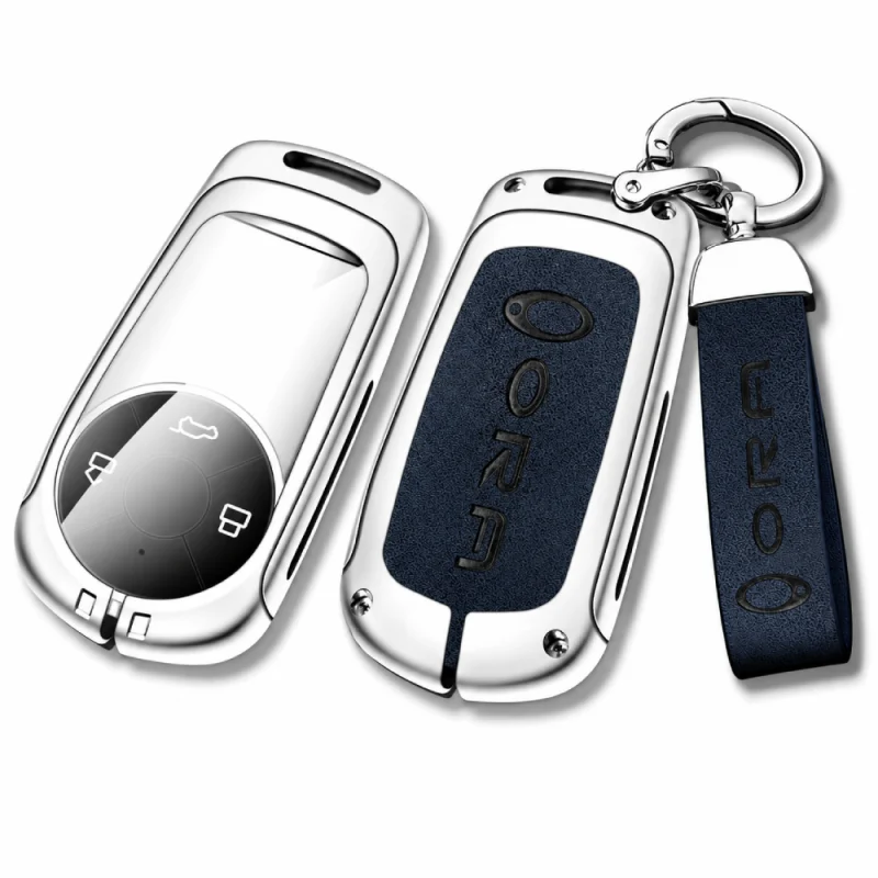Funda Protectora de Cuero con Metal para Llave de Autos Great Wall Ora
