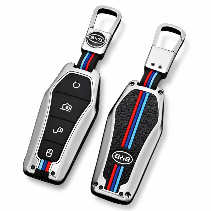 Funda Protectora Silicona Con Metal Para Llave Autos Byd