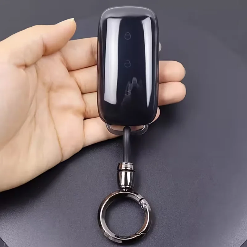 Funda Protectora de TPU Transparente con Llavero para Llave de Autos Geely