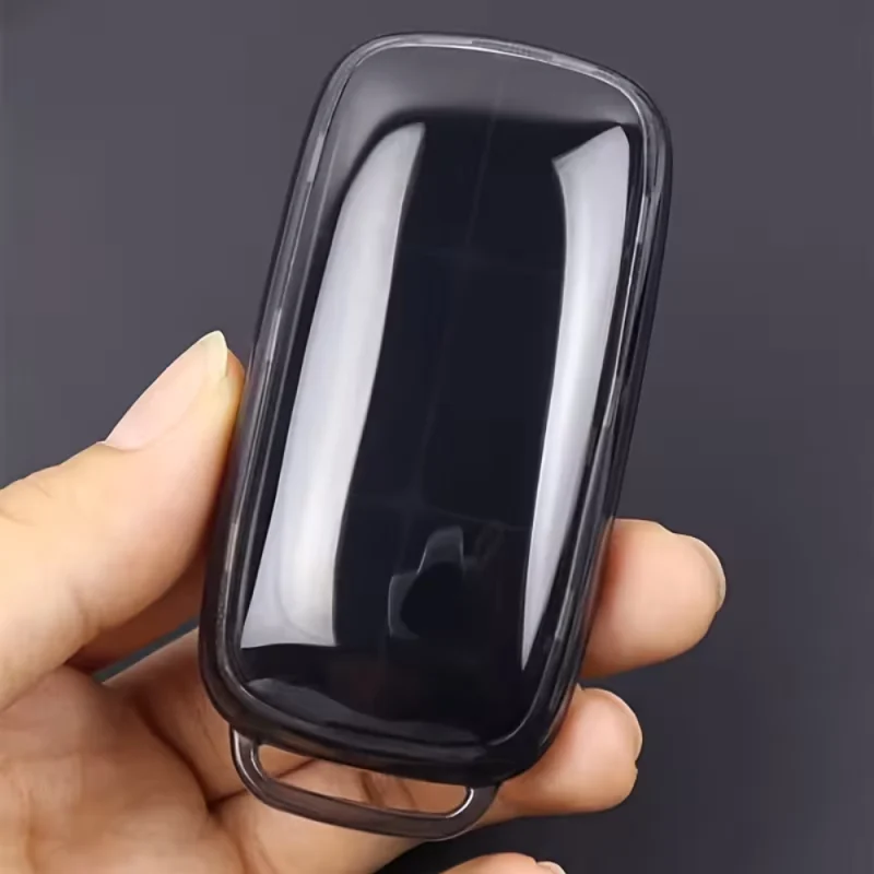 Funda Protectora de TPU Transparente con Llavero para Llave de Autos Geely