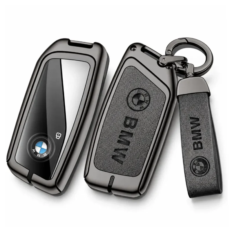 Funda Protectora de Cuero con Metal para Llave de Autos BMW